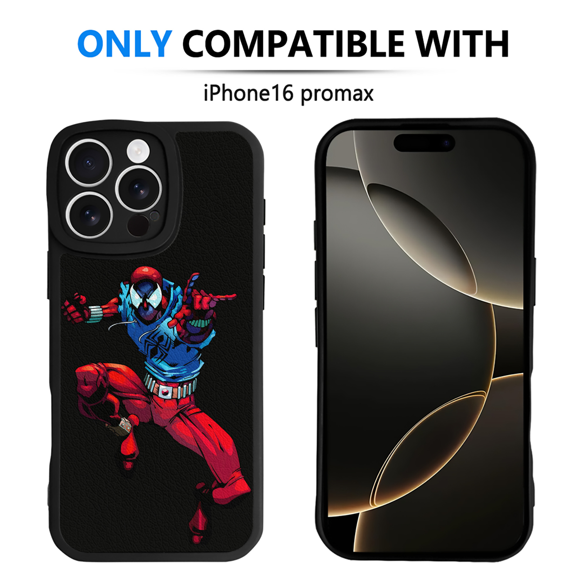 Spider Man スパイダーマン 【iPhone 16シリーズ対応】シリコンスマホケース（レザー調） 材質：シリコン